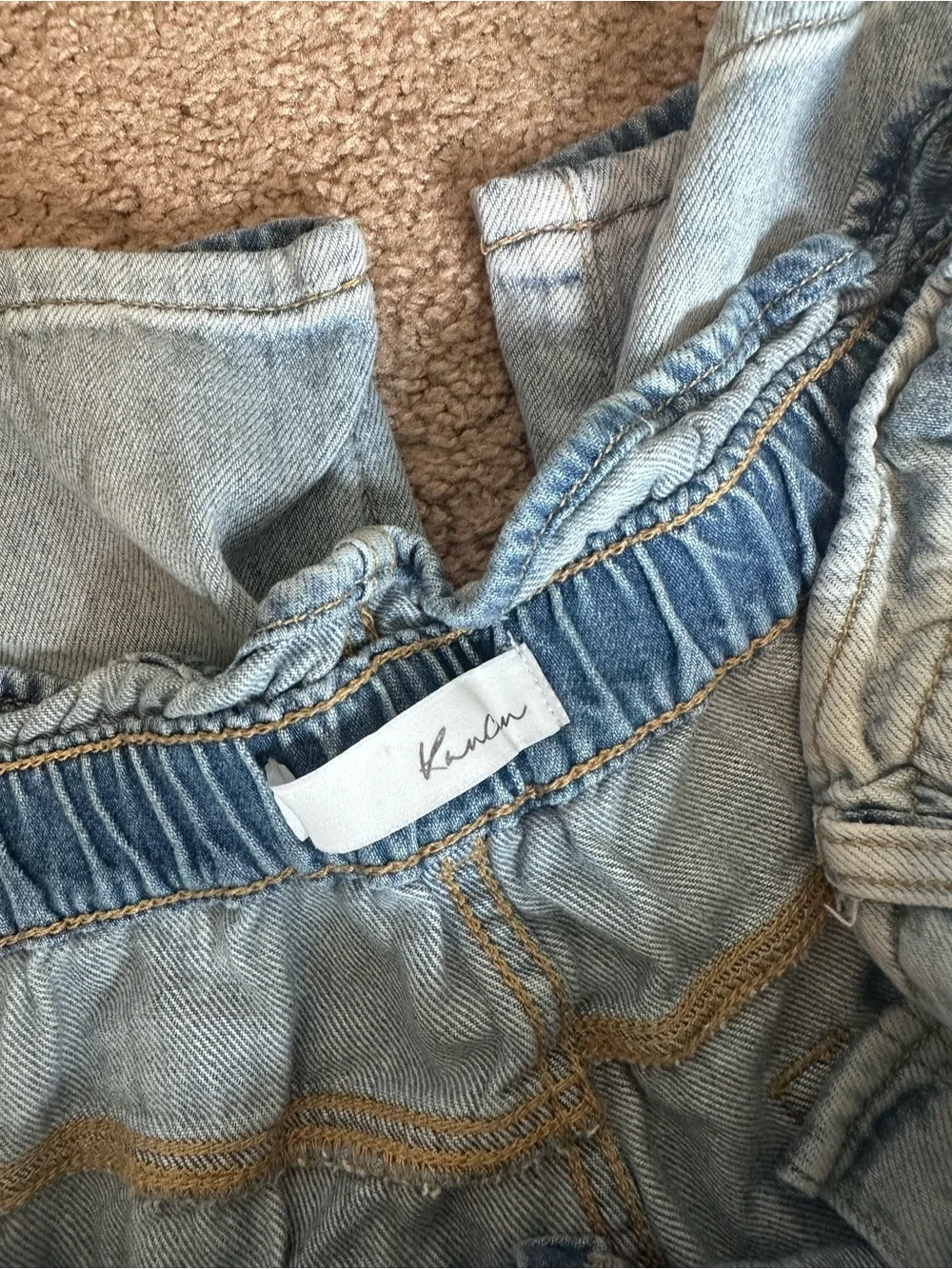 KanCan Light Blue Distressed Straight Leg Jeans
